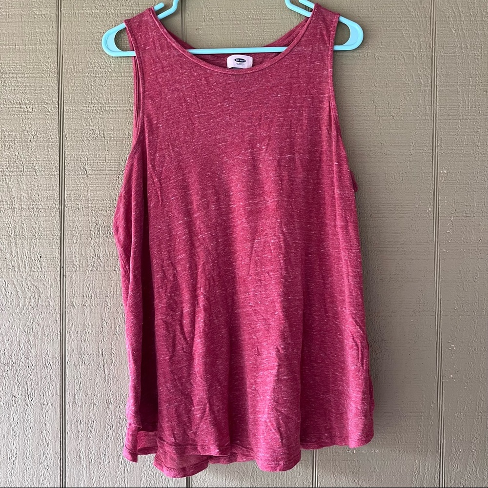 Red burnout style tank
